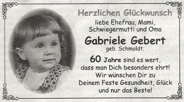 Gabriele Gebert geb. Schmoldt