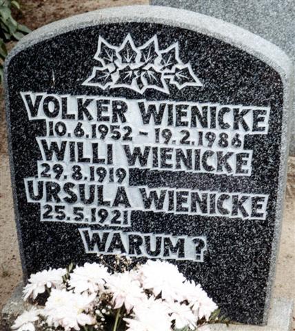 Grabstein Volker Wienicke