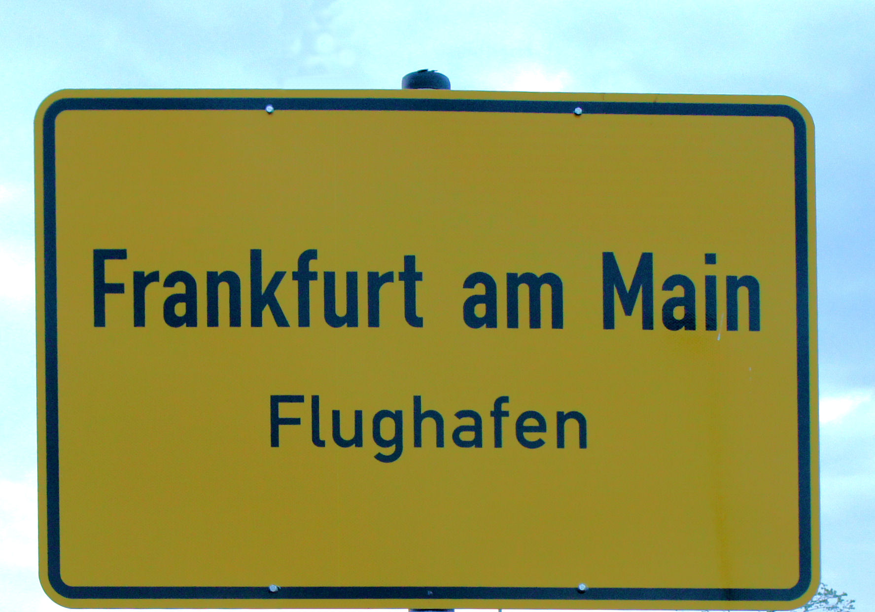 Ortseingangsschild Frankfurt am Main