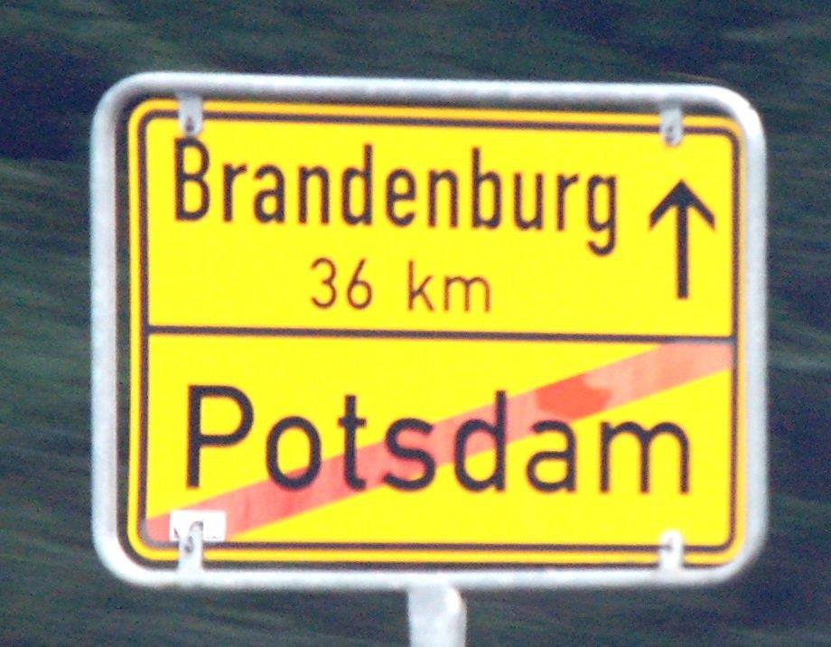 Ortsausgangsschild Potsdam